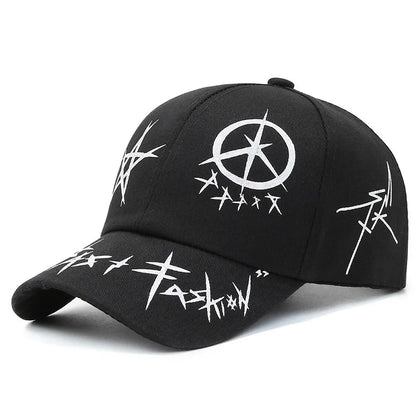 Spring/Summer New Korean Fashion Letter Baseball Hat with Personalized Splicing Print Street