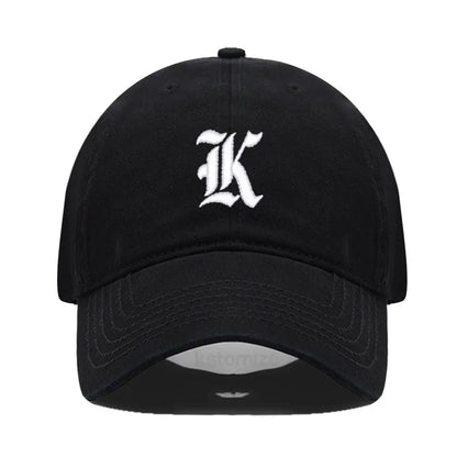 Old English Letter A-Z Embroider Baseball Cap For Men Women