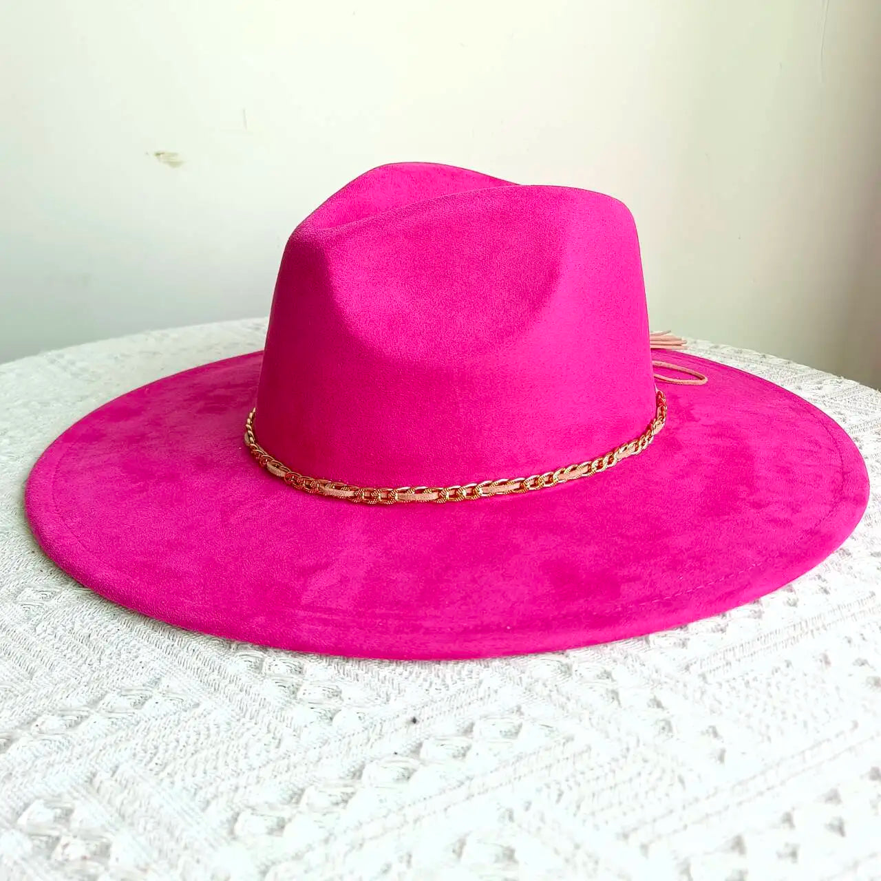 New Free People Rancher Suede Wide Brim Hat Felt Jazz Hat, Classic Church Hat