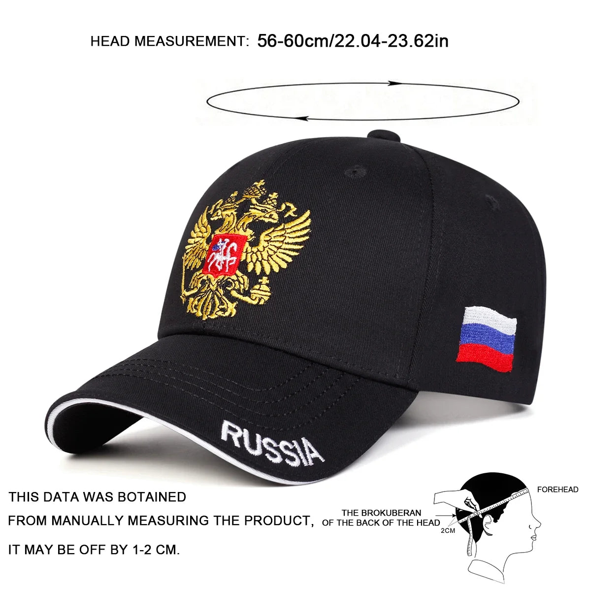Unisex Double-headed Eagle Embroidery Baseball Caps Spring and Autumn