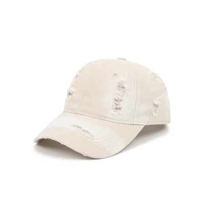 Baseball Cap For Women Men Unisex Dad Hat Broken Hole Washed Cap