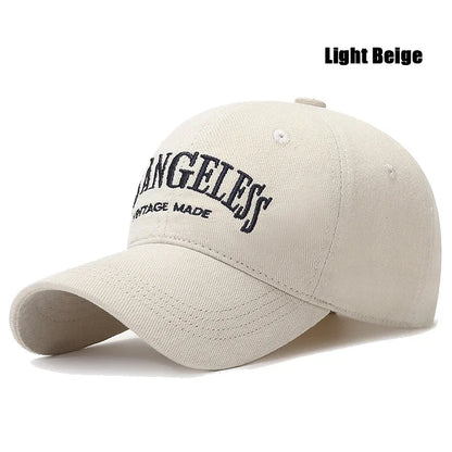 Lettering Embroidery Cotton Hard Top Adjustable Soft Top Baseball Cap