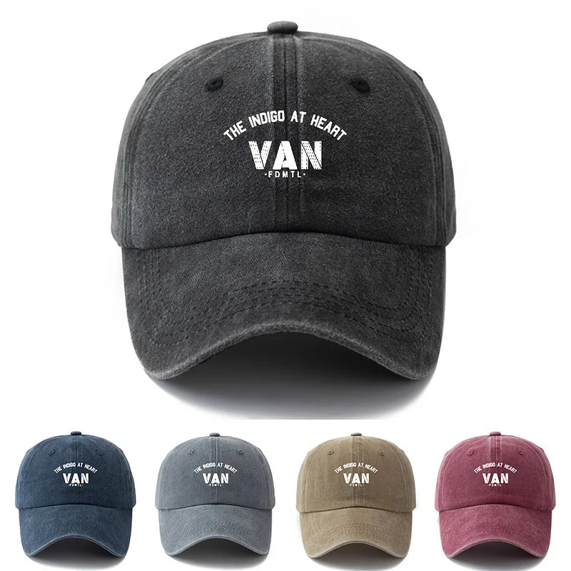 A Unisex Fashionable And Versatile Printed Letter Van Baseball Cap
