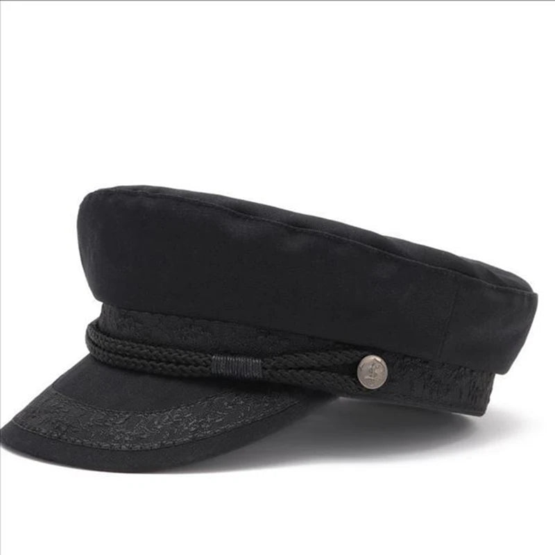 Large Size Navy Cap Small Head Flat Hat Army Hat