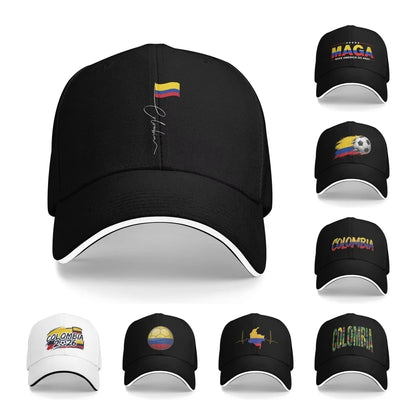Women Men Colombia Signature Colombian Flag Outdoor Hat