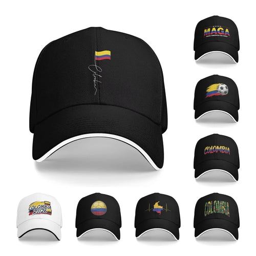 Women Men Colombia Signature Colombian Flag Outdoor Hat