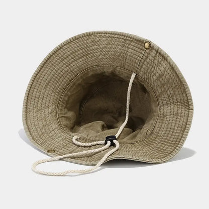 Spring Cotton Letter Embroidery Pattern Bucket Hat
