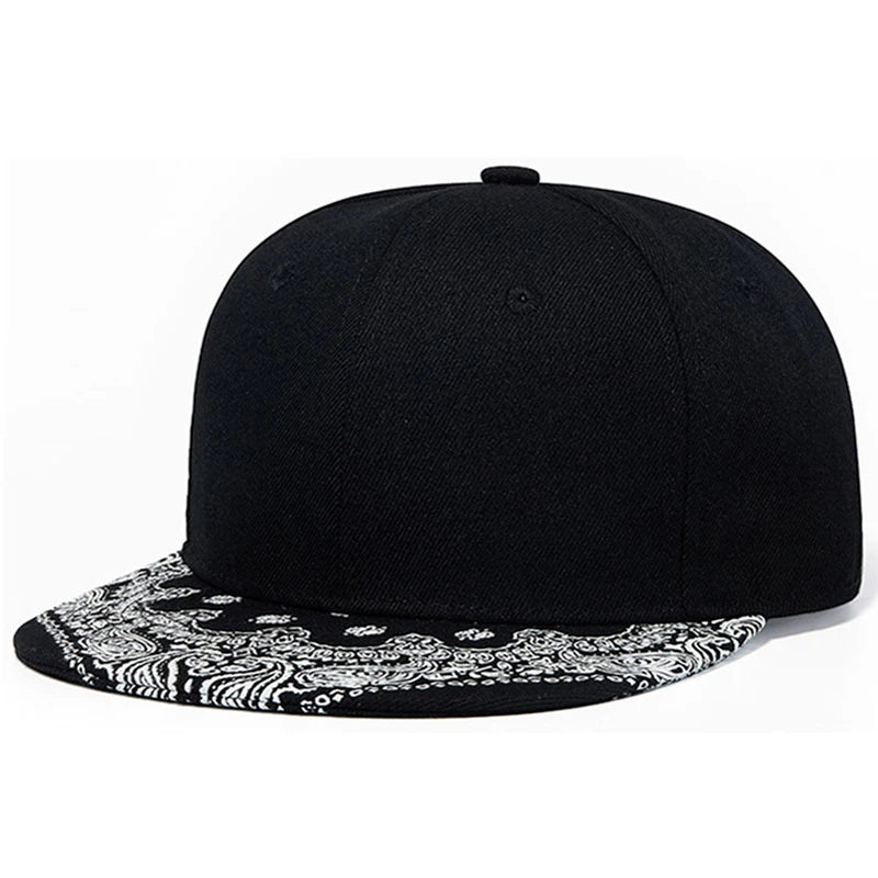 2025 Fashion New Flat Edge Hat Cashew Flower Hat