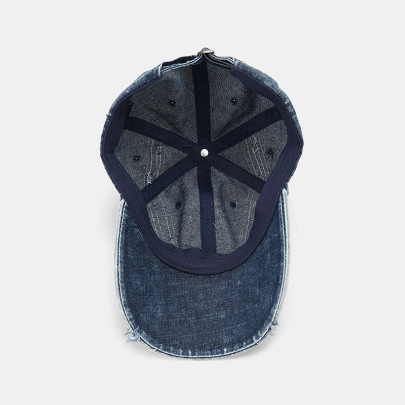 Baseball Cap Denim Men Women Adjustable Hat