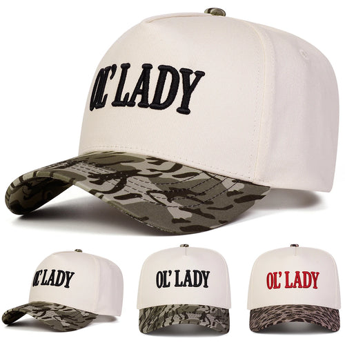 Unisex OL' LADY Embroidery Baseball Caps Spring Autumn