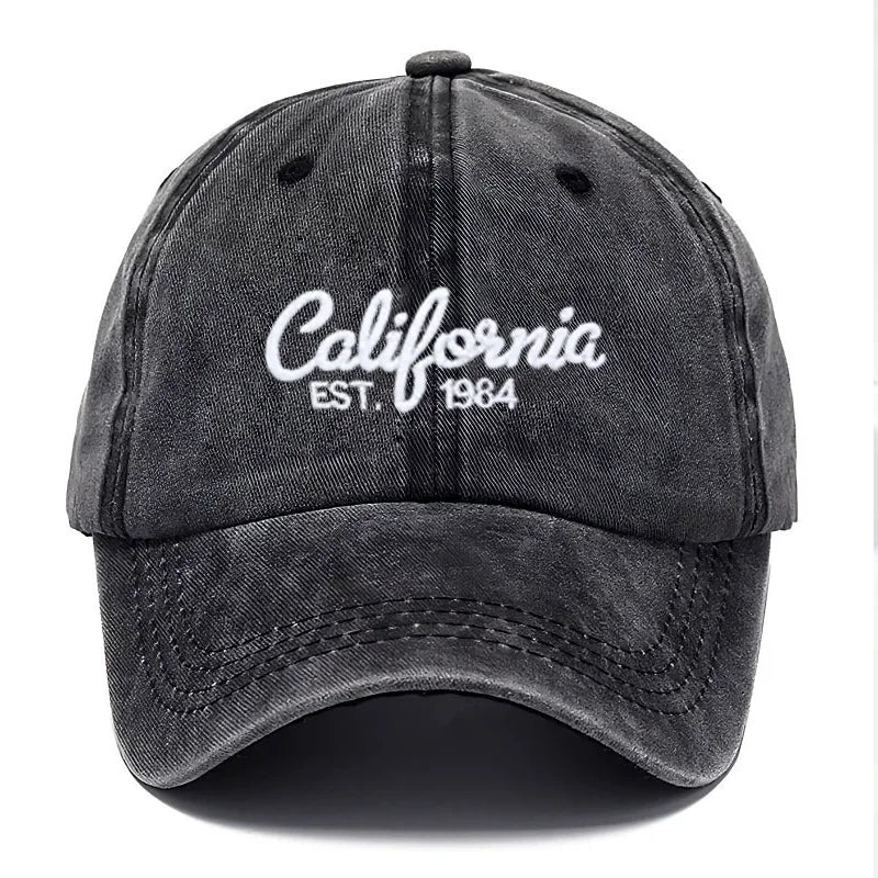 Cotton Baseball Cap California Embroidered Unisex Vintage
