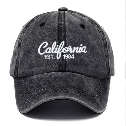 Cotton Baseball Cap California Embroidered Unisex Vintage