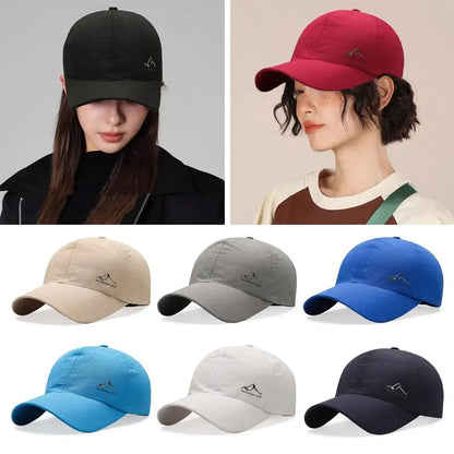 Fashion Quick Dry Summer Baseball Cap Breathable Adjustable Sports Cap UV Protection Trucker Cap Men Women
