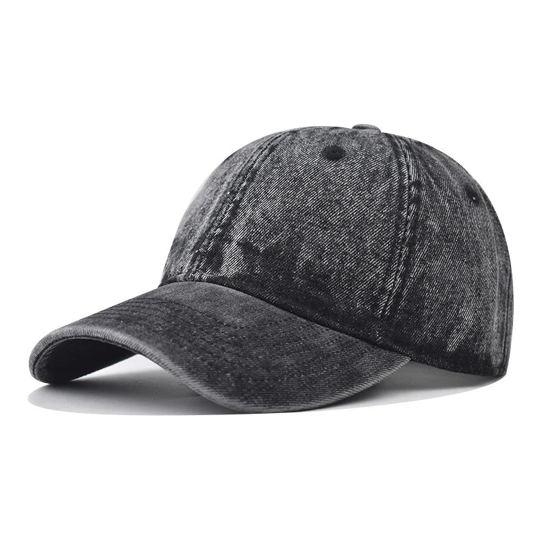 Denim Baseball Cap Men Women Vintage Cotton Jeans Blue Sun Hats