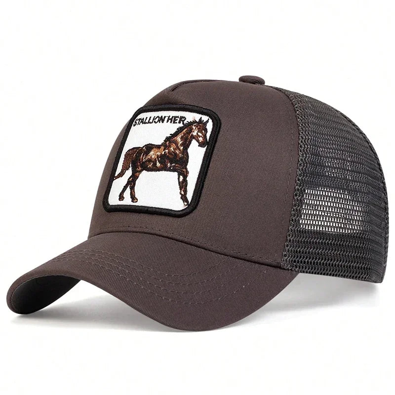 Unisex Stallion Her Letter Embroidery Baseball Net Caps Outdoor