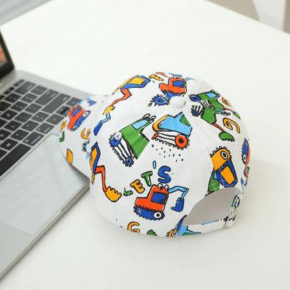 Graffiti Cartoon Pattern Baseball Cap Trendy and Unique For Children Perfect For Wearing At Amusement Parks.