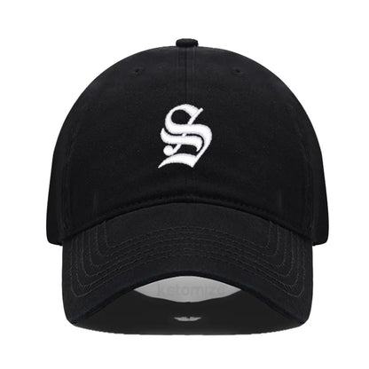 Old English Letter A-Z Embroider Baseball Cap For Men Women