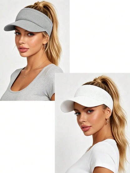 Women Summer Retro Y2K Beach Sun Hat-UV Protection Ponytail Sun Hats