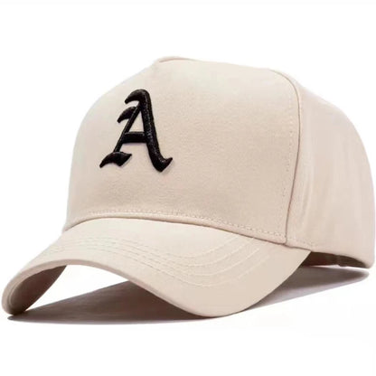 Unisex A Letter Embroidery Baseball Caps Spring and Autumn Outdoor Adjustable Casual Hats Sunscreen Hat