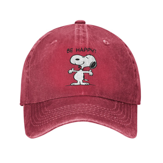 Snoopy Be Happy Baseball Caps