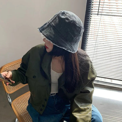 Irregular Brim Cowboy Caps for Women