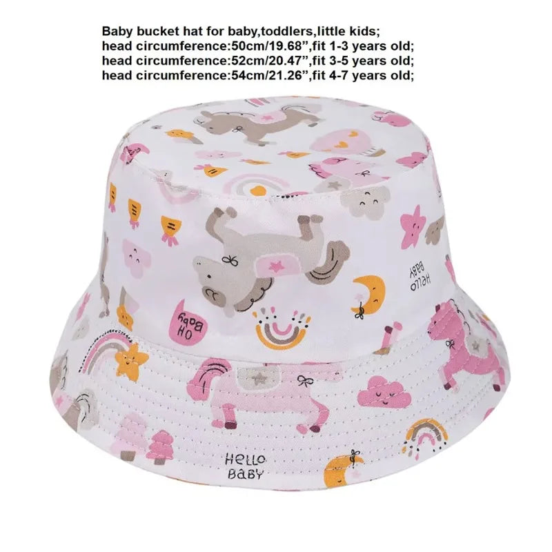 New Children Bucket Hats Panama Summer Baby Sun Hat