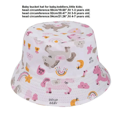 New Children Bucket Hats Panama Summer Baby Sun Hat