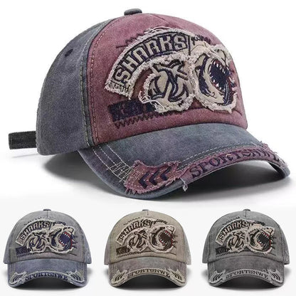 Unisex Shrrks Shark Embroidery Baseball Caps Spring Autumn