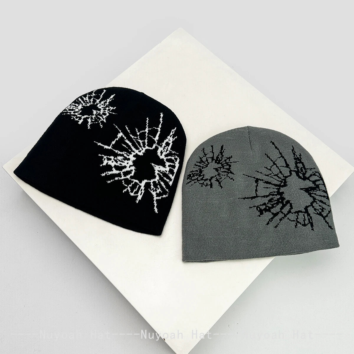 New Men Women Color Block Cullet Jacquard Knitted Hats