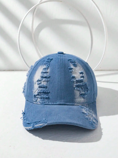 Unisex Distressed Ombre Color Retro Casual Fashion Couple Cap