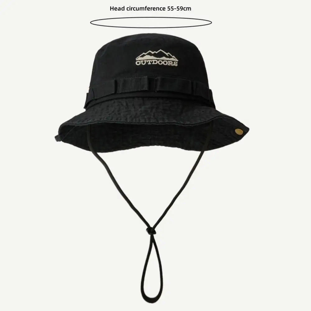 Fashion Mountain Range Embroidery Fisherman Hat