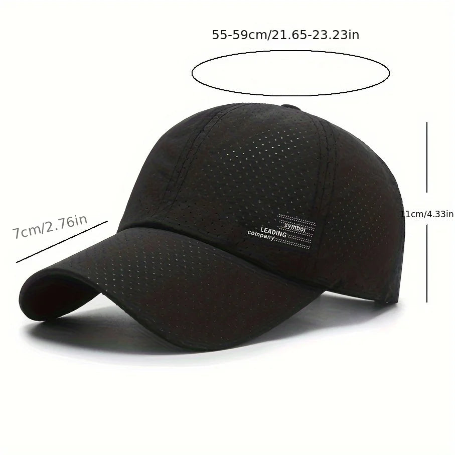 Quick Dry Mesh Baseball Cap For Men - Waterproof And Breathable