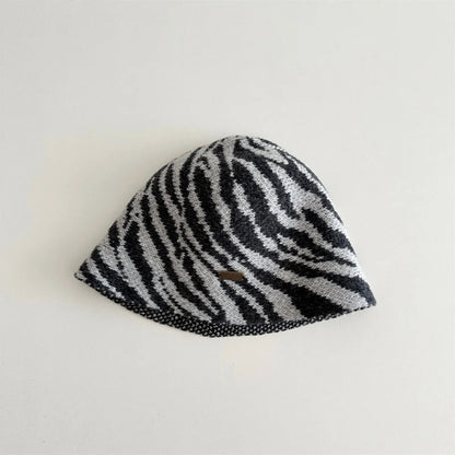 2026 Autumn Kids Fisherman Hat Stripe Knitted Hat