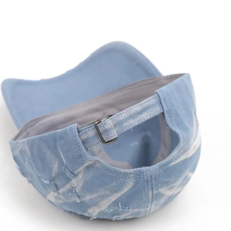 Baseball Cap For Women Men Unisex Dad Hat Broken Hole Washed Cap
