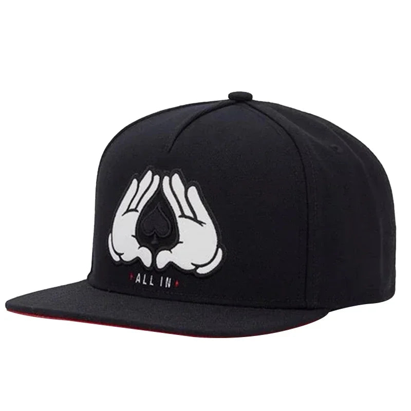 Brooklyn Black Cotton Hip Hop Snapback Hat for Men Women Adult