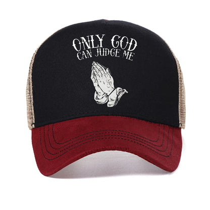 Only God can judge me Printed baseball cap Men's