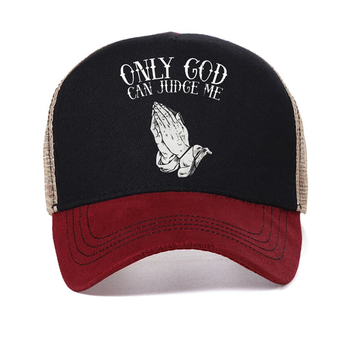 Only God can judge me Printed baseball cap Men's