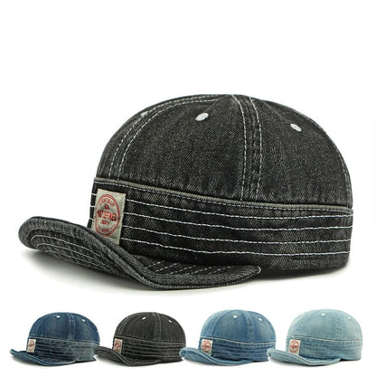 Punk Style Street Washed Denim Hat Women Soft Brimmed Baseball Cap