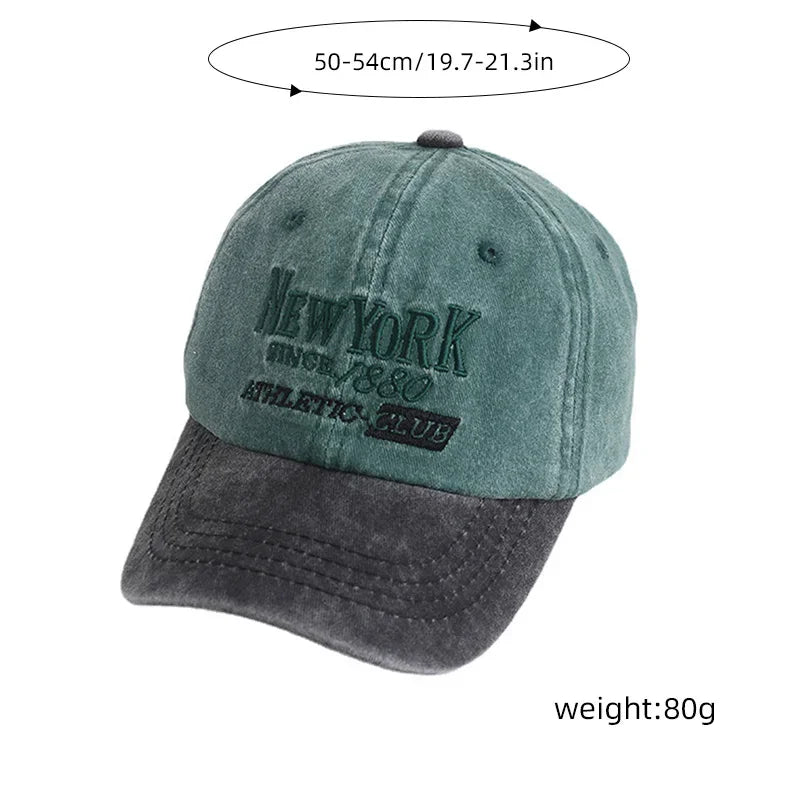 Retro Letter Kids Baseball Cap Fashion Color Block Children Peaked Hat  Sunshade Visors Sport Duck Caps