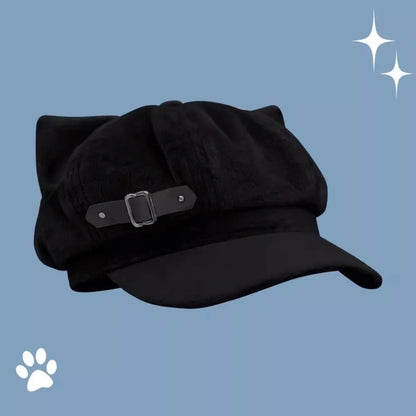 2026 Cute Cat Ears Women's Beret Anime Cat
