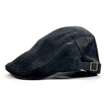 British Retro Beret, Newsboy Cap, Matte Texture Forward Cap, Casual Style Peaked Cap