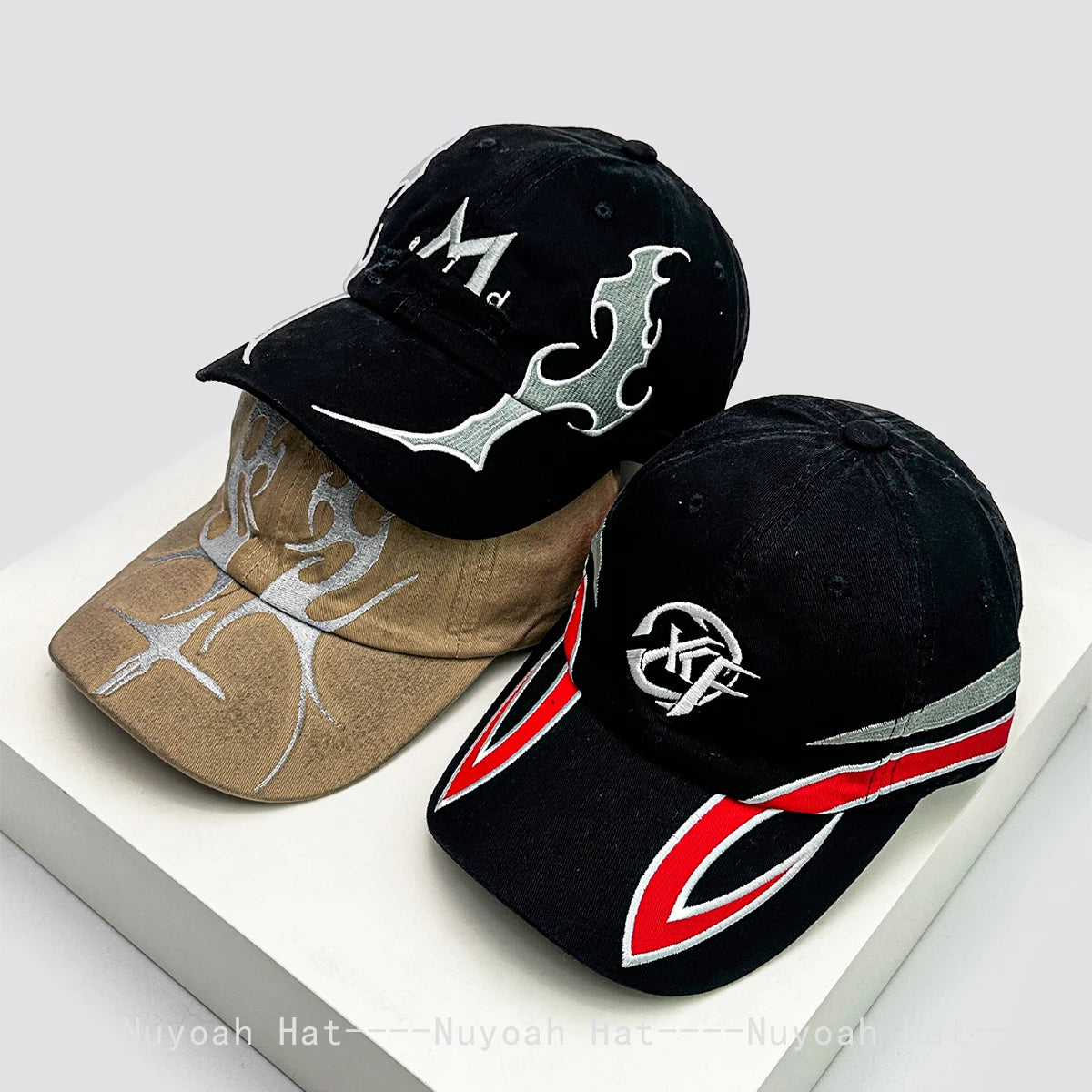 Flame Double-Edged Blade Baseball Hats