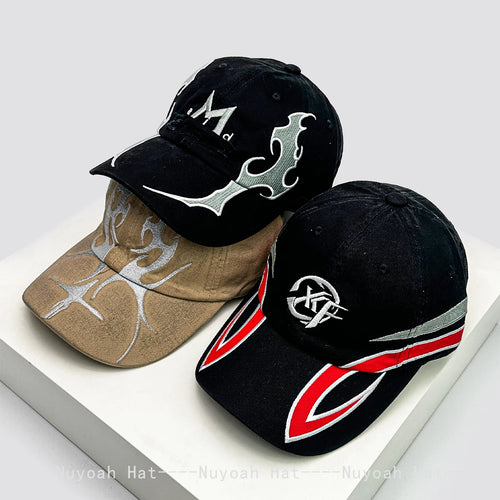 Flame Double-Edged Blade Baseball Hats