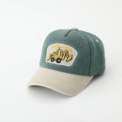 Fashion Letter Children Baseball Hat Solid Color Baby Peaked Cap