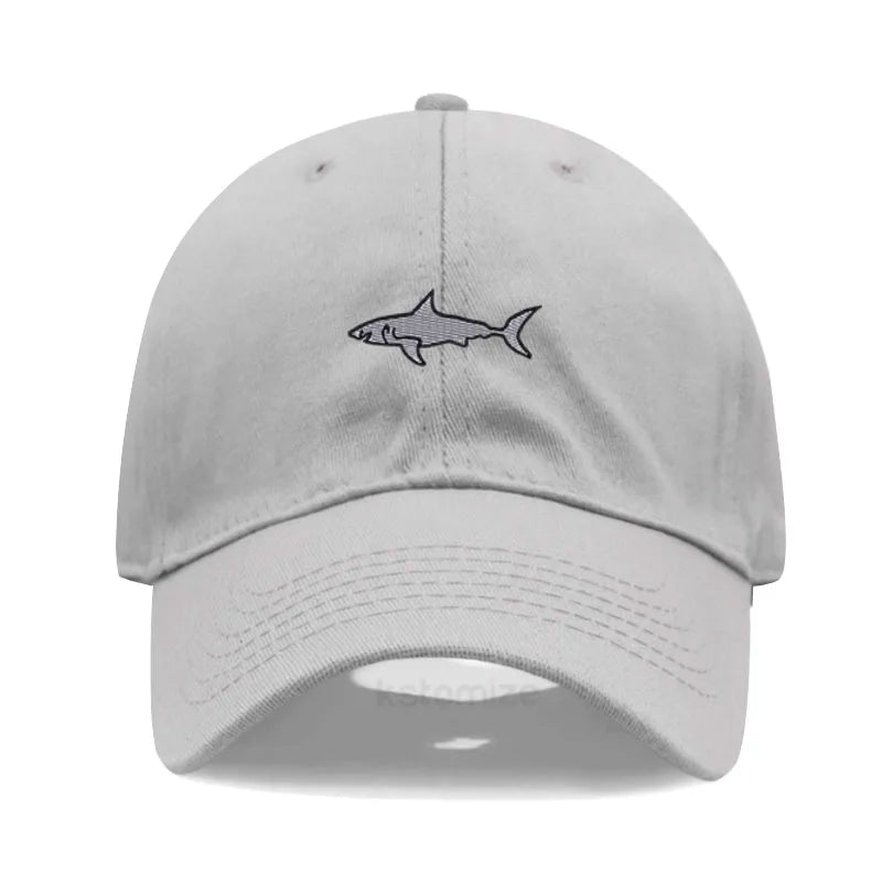 Shark Embroidery Baseball Cap For Men Women
