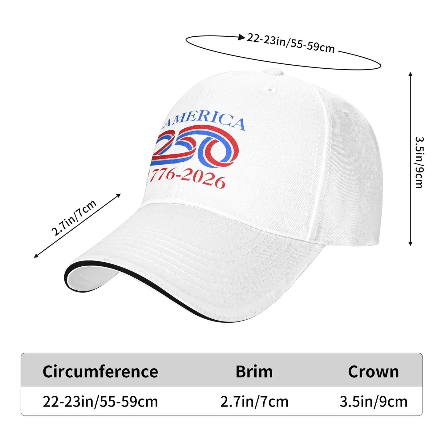 250 Years America Casual Baseball Cap