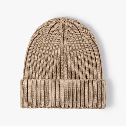 Men's Women Big Head Winter Brimless Head Wrapped Cotton Knit Cap