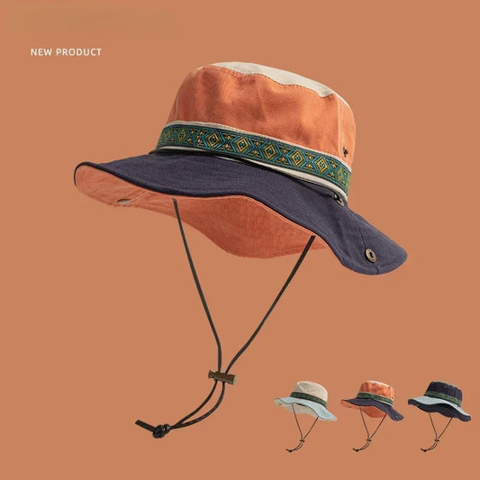 Spring Summer Versatile Sun Parent-child Bucket Hat Men Women