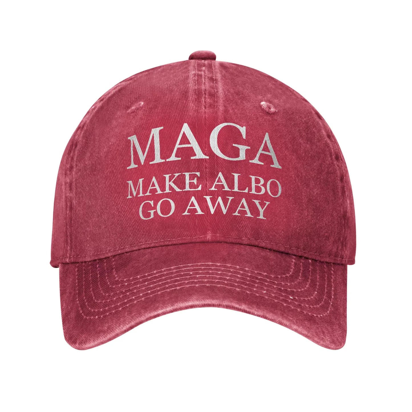 Vintage Maga Make Albo Go Away Baseball Cap Unisex Distressed Denim