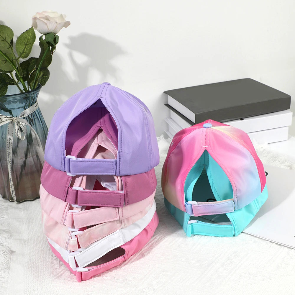 Fashion High Ponytail Kids Boy Hat Sun Hats Baseball Caps Baby Children Peaked Caps Hat